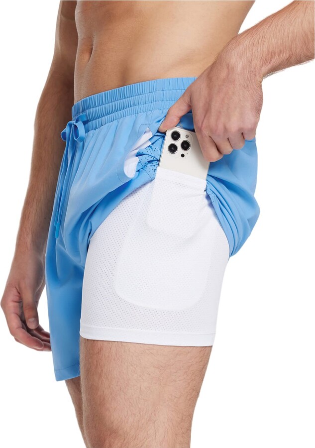 BALEAF Swim Shorts Men with Quick Dry Compression Liner