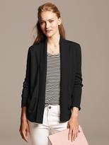 Thumbnail for your product : Banana Republic Faux-Leather Trim Open Cardigan