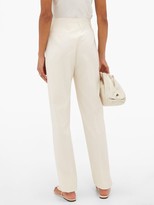 Thumbnail for your product : Giuliva Heritage Collection The Gastone High-rise Pleated Cotton Trousers - Ivory