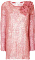 Valentino - floral appliqué knit jumper