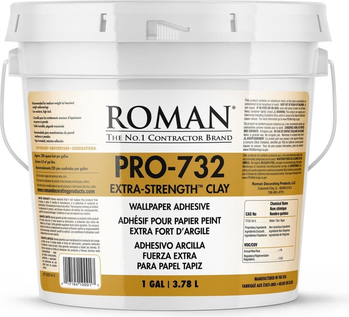 Roman PRO-732 1 gal. Extra Strength Wallcovering Adhesive