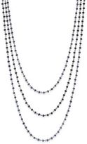 Thumbnail for your product : INC International Concepts Silver-tone Jet Stone Triple Layer Necklace, Created for Macy's