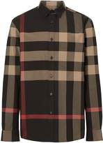 Thumbnail for your product : Burberry Check Stretch Cotton Poplin Shirt
