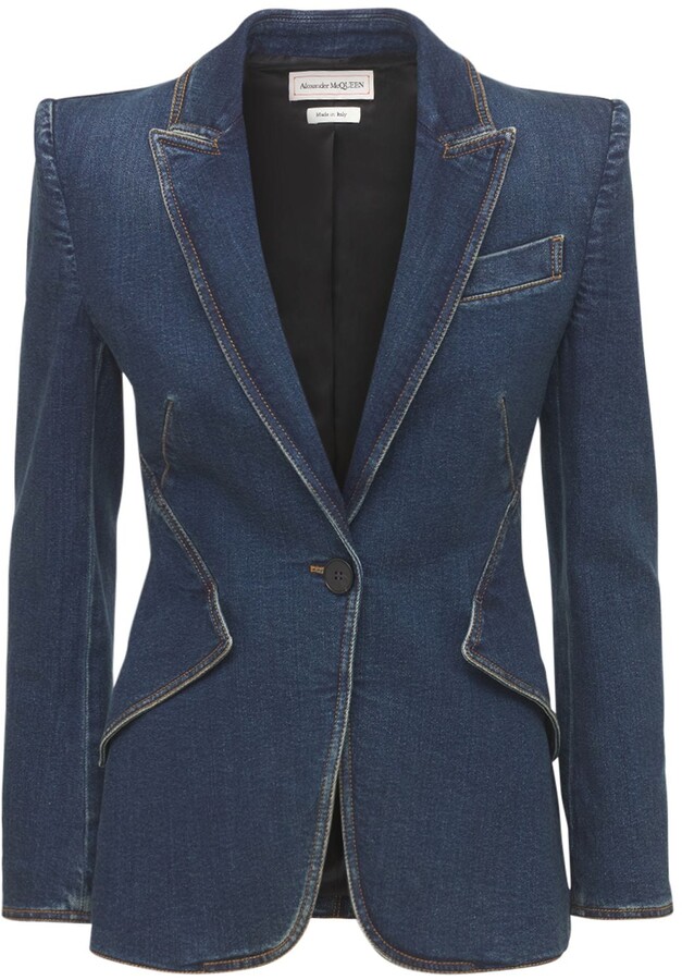 denim blazer jacket womens