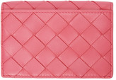 Thumbnail for your product : Bottega Veneta Pink Intrecciato Flap Card Holder