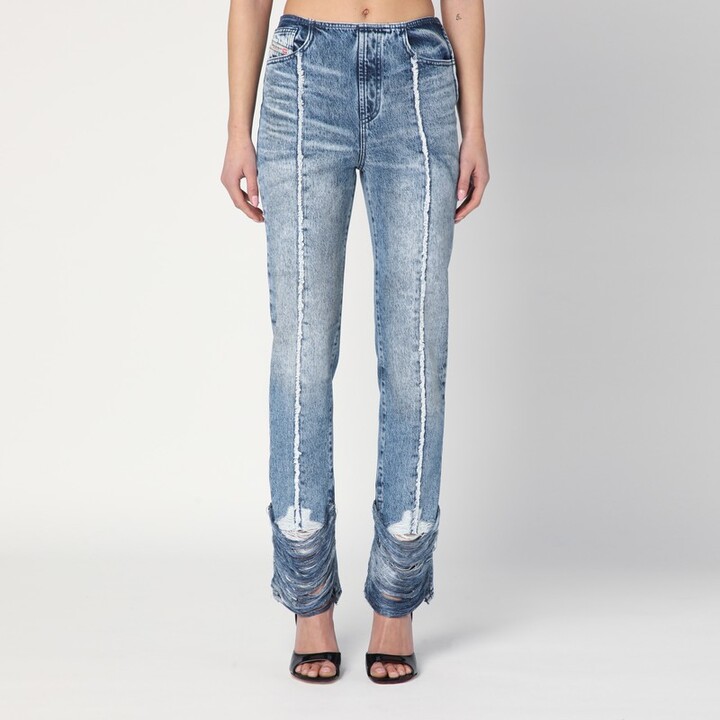 Bootcut jeans D-Ginna blue washed effect