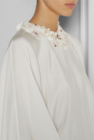 Thumbnail for your product : Biyan Judith embellished silk-crepe top