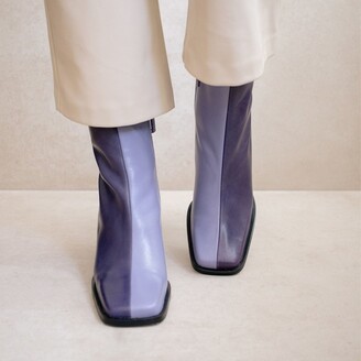 ALOHAS☆South Bicolor ショートブーツ 2色【関送込】 ALOHAS South Bicolor Lilac - ShopStyle Boots