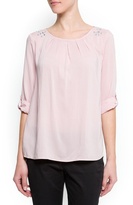 Thumbnail for your product : MANGO Crystal embellished blouse