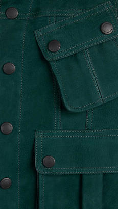 Burberry Nubuck Jacket With Bellows Pockets