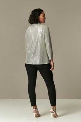 Wallis Oyster Sequin Relaxed Fit Blazer