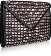 Thumbnail for your product : Rebecca Minkoff Owen woven leather envelope clutch