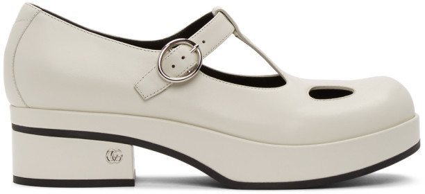 white mary jane shoes low heel