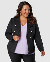 Thumbnail for your product : Something 4 Olivia Women's Black Blazers - Madeleine Button Blazer