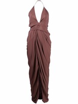 Thumbnail for your product : Rick Owens Draped Jersey Halterneck Dress