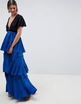 Thumbnail for your product : ASOS Design DESIGN premium tiered pleated Maxi Skirt