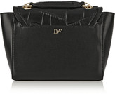 Thumbnail for your product : Diane von Furstenberg 440 Mini croc-effect leather and suede shoulder bag