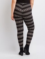 Thumbnail for your product : Charlotte Russe Plus Size Tribal Print Leggings