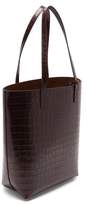 Thumbnail for your product : Mansur Gavriel Everyday Crocodile-embossed Leather Tote Bag - Womens - Dark Brown