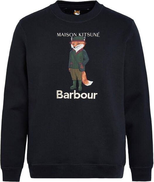 Barbour X Maison Kitsuné Fox Beaufort Crewneck Sweatshirt