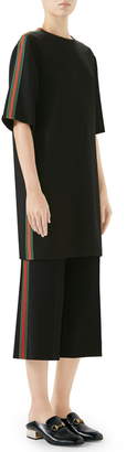 Gucci Side Stripe Cady Tunic Dress