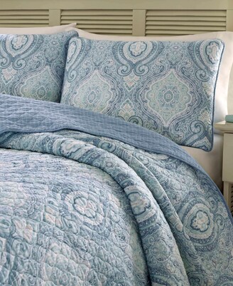 Tommy Bahama Home Tommy Bahama Turtle Cove Cotton Reversible 2 Piece Quilt Set, Twin