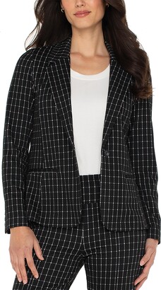 Liverpool Los Angeles Women's Peplum Blazer - Camel/Sand Stripe