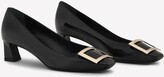 Thumbnail for your product : Roger Vivier Trompette 45 Metal Buckle Pumps in Patent Leather