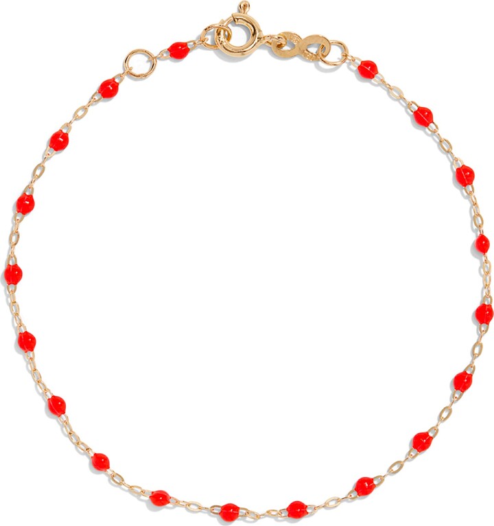 Gigi Clozeau Classic Gigi Coral Resin Yellow Gold Bracelet