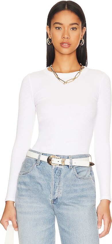 Enza Costa Textured Knit Crew Top