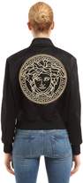 Versace Lurex Medusa Embroidered Satin Jacket