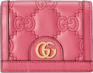 Gucci Credit card case Rose VIOLET ROSEATE Pink Wallet NEW