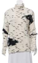 Thumbnail for your product : Line Patterned Mock Neck Sweater White Patterned Mock Neck Sweater