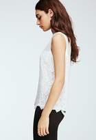 Thumbnail for your product : LOVE21 LOVE 21 Baroque Lace Overlay Top