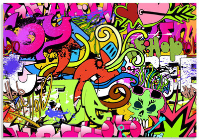 IDEA4WALL Vibrant Graffi Street Paint Graffiti05 Paintable Wall Mural