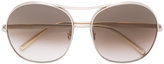 Chloé - rounded aviator sunglasses - women - Métal (autre) - Taille Unique