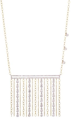 Meira T 14K White & Yellow Gold Diamond Fringed Lariat Necklace