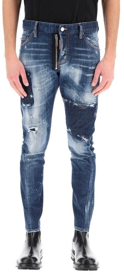 DSQUARED2 Blue Men's Slim Jeans | Shop the world's largest 