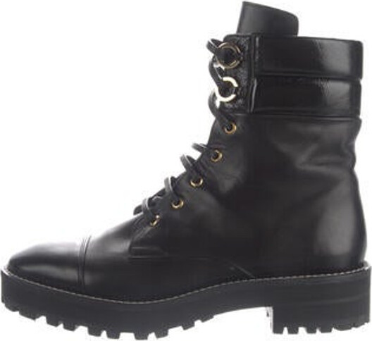 Stuart Weitzman Leather Combat Boots - ShopStyle