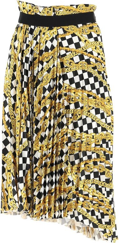 Balenciaga Pleated Printed Skirt - ShopStyle