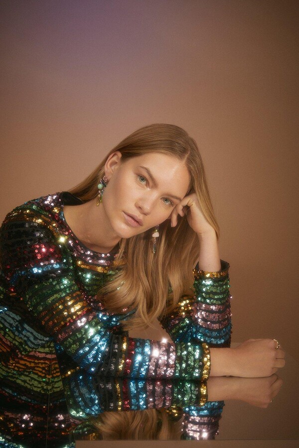 rainbow sequin dress very
