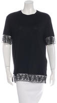 black lace short sleeve top - ShopStyle