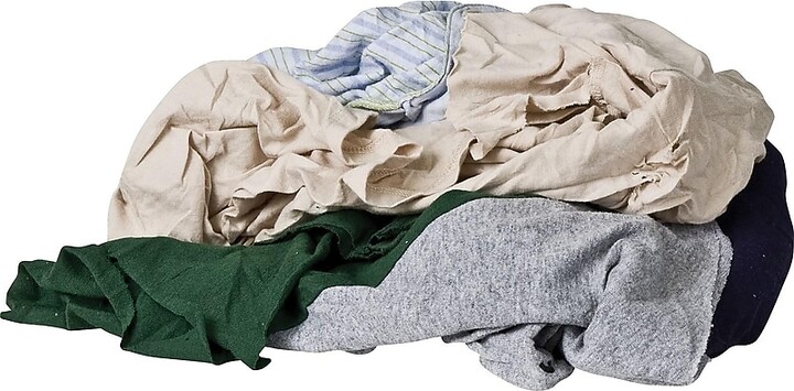 Monarch Brands Cotton Cleaning Rags, Multicolor, 125 Rags/Pack (R020-C45-A-25)