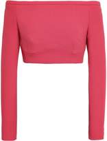 Thumbnail for your product : Emilia Wickstead Cropped Off-the-shoulder Wool-crepe Top