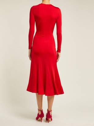 Esteban Cortazar Stretch Jersey Panelled Dress - Womens - Red