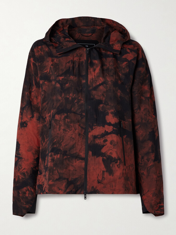 adidas + Y-3 Hooded Printed Ripstop Track Jacket - Red