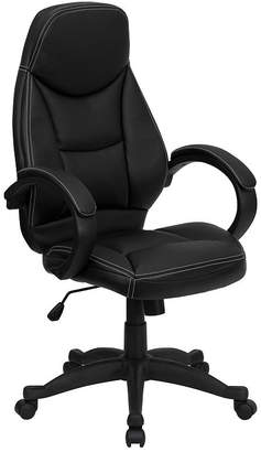Asstd National Brand High Back Leather Contemporary Executive Swivel Chair with Arms