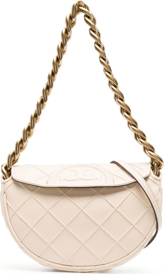 Tory Burch Fleming Barrel Quilted Chain Shoulder Bag
