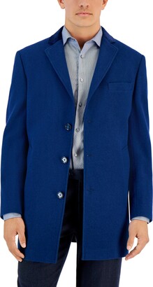 Tallia Men's Three-Button Wool Overcoat