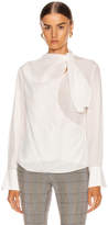 Thumbnail for your product : Chloé Long Sleeve Tie Top in Iconic Milk | FWRD